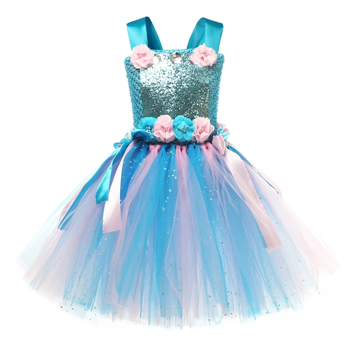 Robe de ballet florale rose pour enfant, costume de fée pour fête d'anniversaire, robe de princesse 