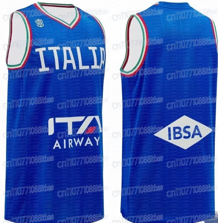 Nouvelle Arrivée 2026 Maillots de Basketball Italie Équipe Nationale Blanc Bleu Domicile Extérieur A