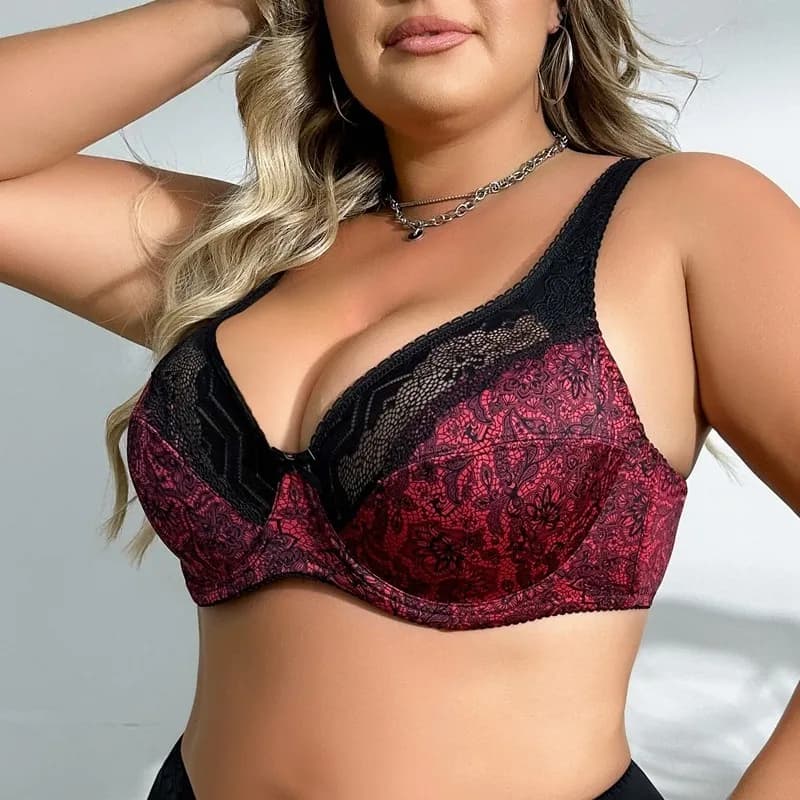 BEAUWEAR femme soutien-gorge grande taille soutien-gorge à armatures sans coussinet grande taille Li