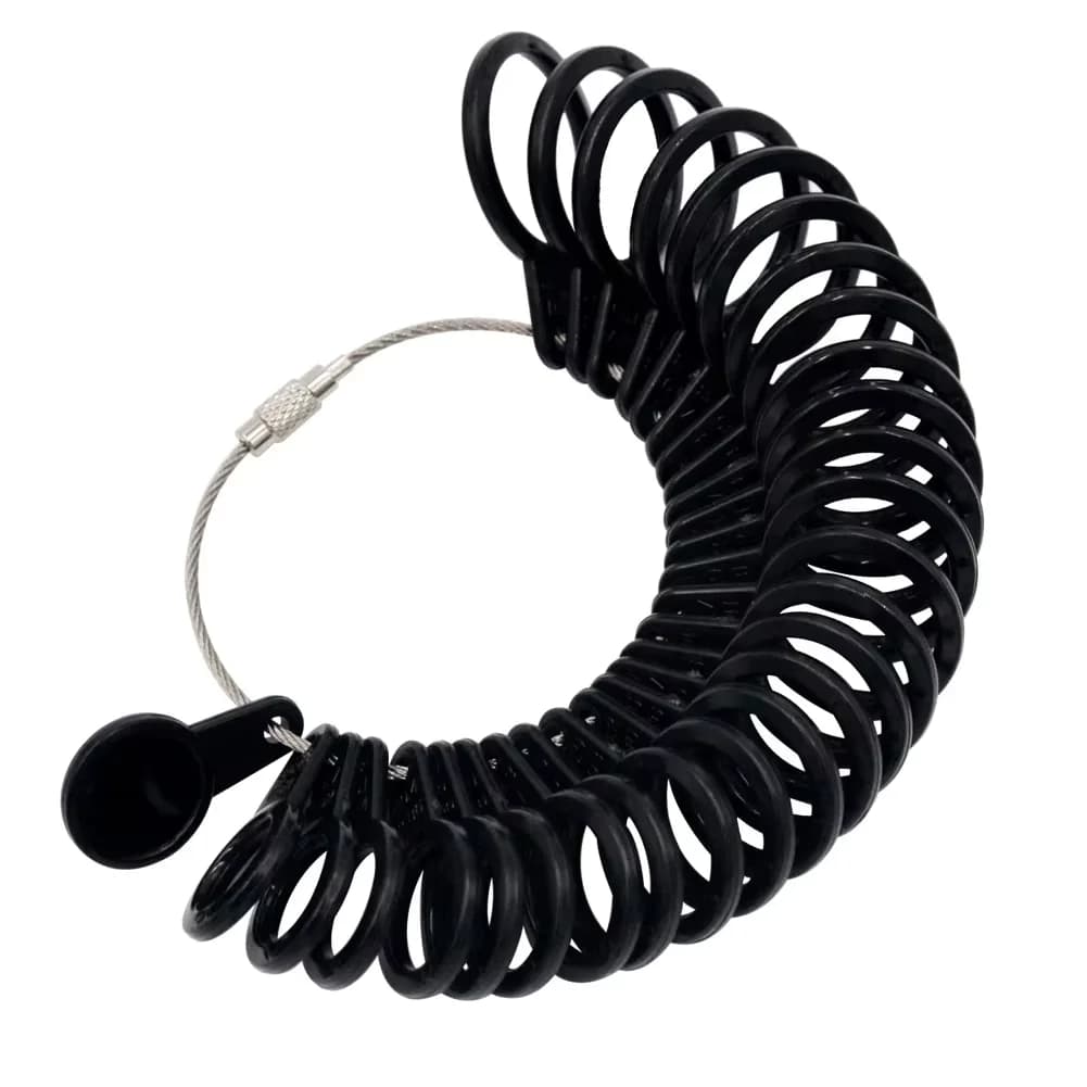 Jauge de taille de doigt en plastique, outil de mesure de la taille de bague EU/UK/US, outils profes