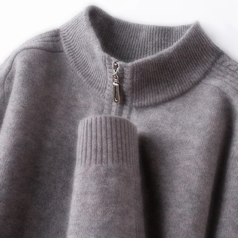 Pull 100% laine vierge pour hommes, tricot à col haut 410g, Style vieil argent, 4 tailles disponible