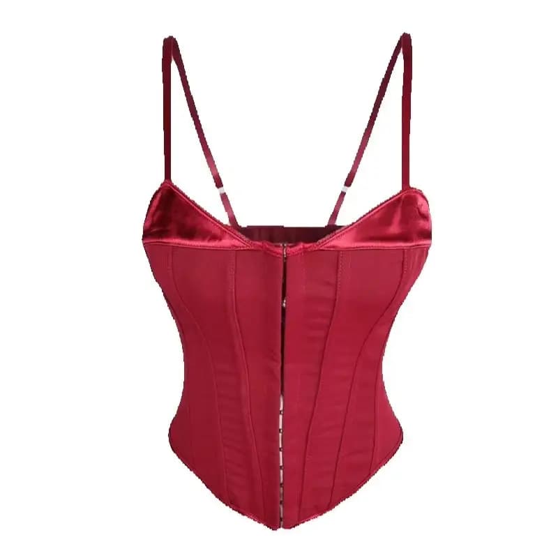 Soutien-gorge gainant sans bretelles, gaine amincissante à nouer dans le dos, design à boutons sur l
