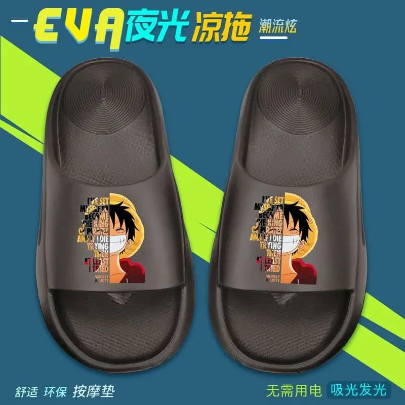 Tongs japonaises One Piece, mignonnes, imprimées, confortables, pour l'été, chaussures de plage