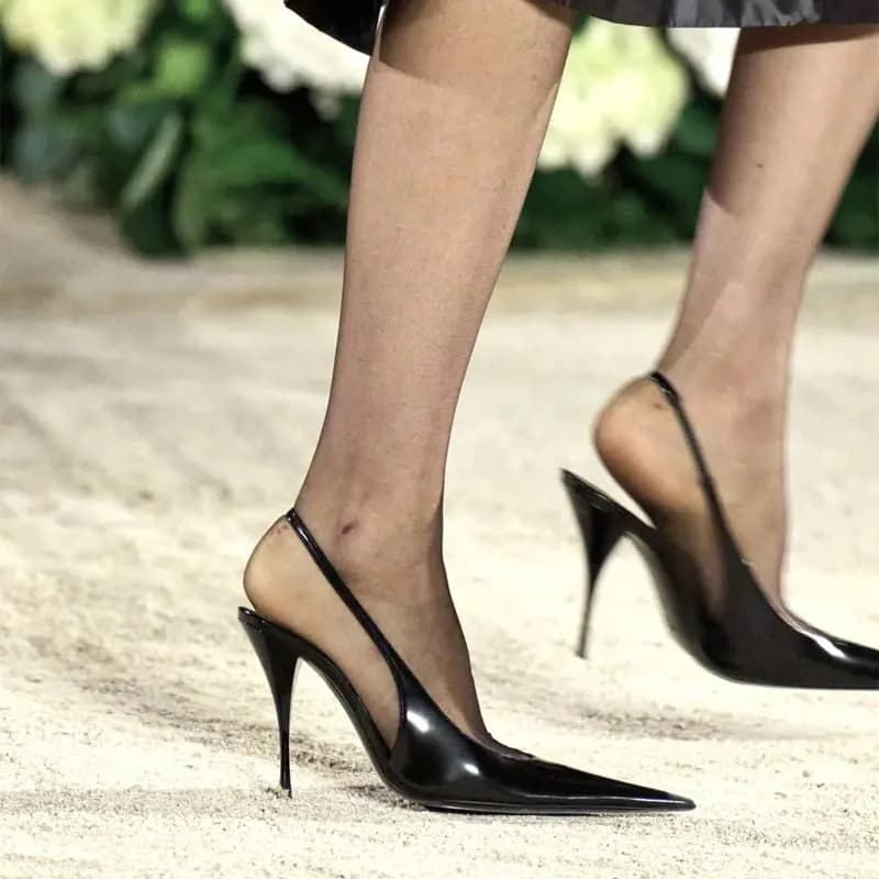 Sandales femme 2025 talon haut 9.5 cm chaussures pour femmes taille 34-43 nouvelle mode pointu été f