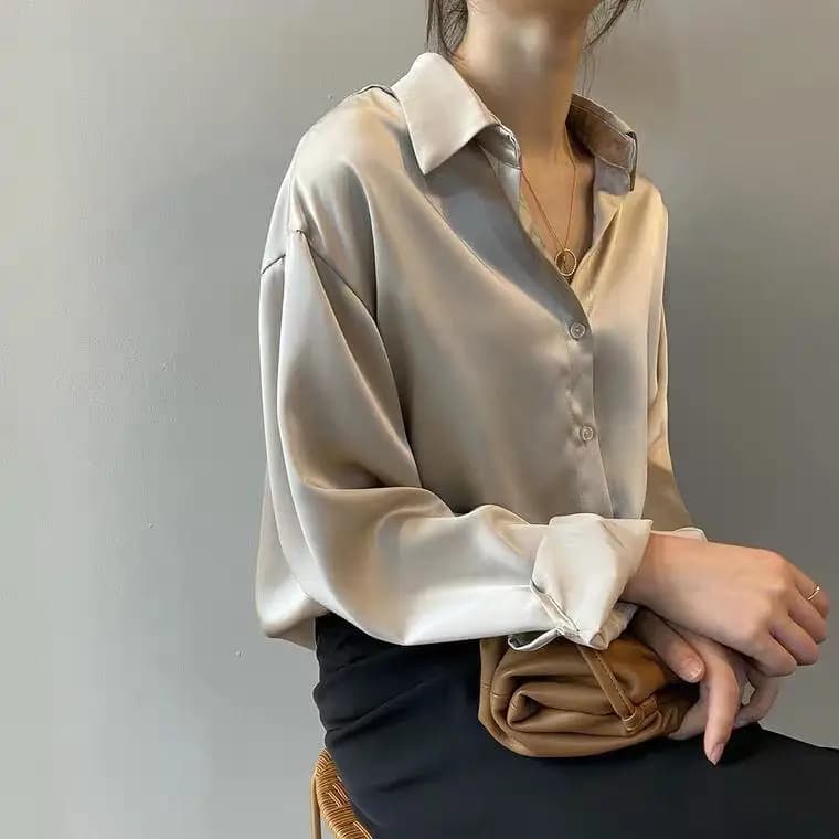 Chemise blanche pour femme, automne et hiver, au design unique, polyvalente, rétro, style Hong Kong,