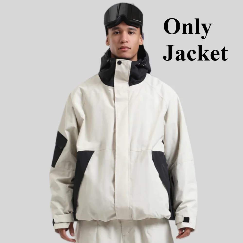 Vestes de ski grande taille pour hommes, sweat à capuche ample pour Snowboard, chaud, coupe-vent, ha