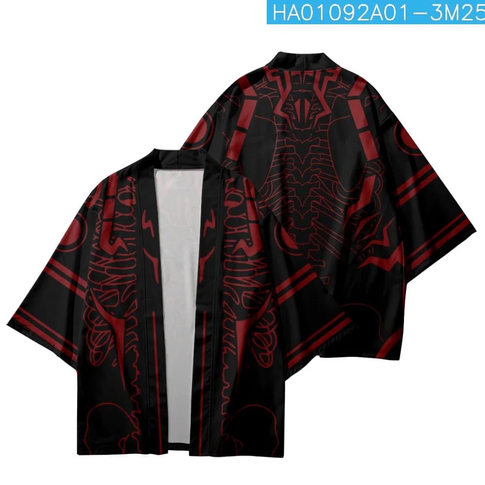 Kimono à Imprimé de Modules de Mode Japonaise pour Homme et Femme, Cardigan de Plage Décontracté, Co