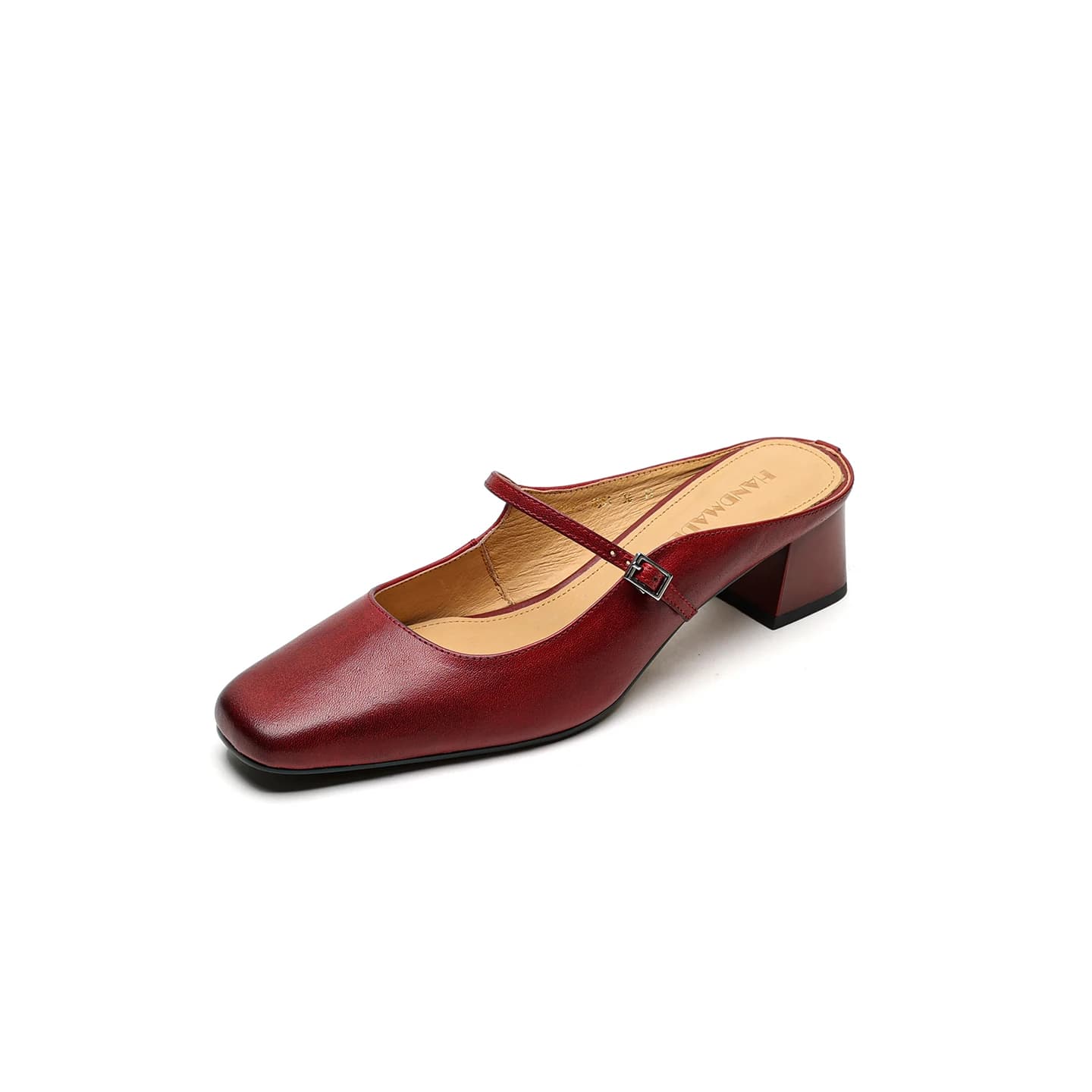 Dilalula 2026 – Mules en cuir de vachette grande taille pour femme, talons épais, pantoufles pour je