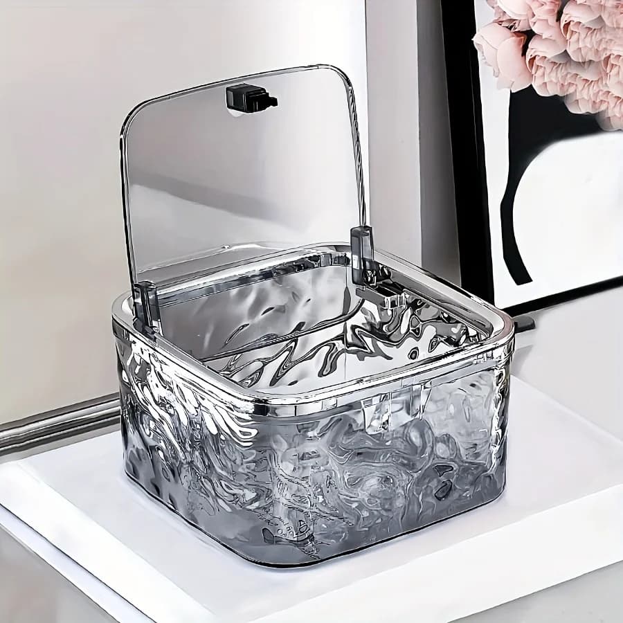 Boîte de rangement d'accessoires pour cheveux, organisateur d'attaches de cheveux en acrylique trans