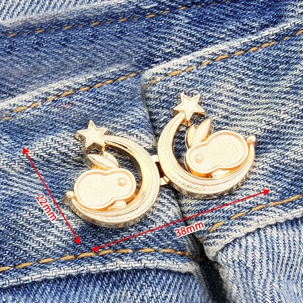 Bouton de fermeture de taille réglable pour femme, épingles en métal, clip de taille, ornements de j