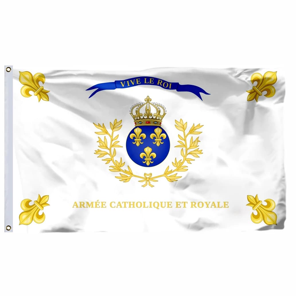 Drapeaux et fanions royaux français – Choix de tailles : 21x14 cm / 2x3 pi / 3x5 pi – Standard impér