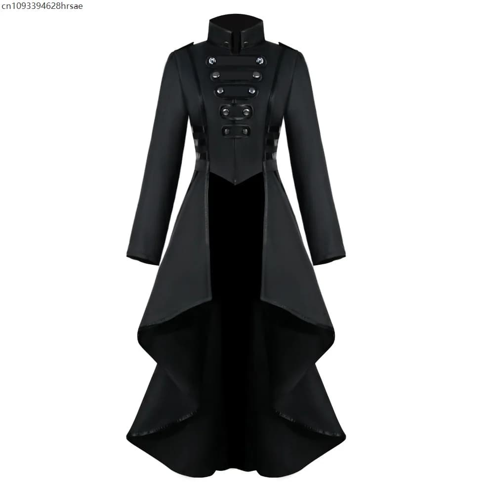 Femmes vestes grande taille gothique Steampunk bouton dentelle Corset Halloween Costume Tailcoat ves