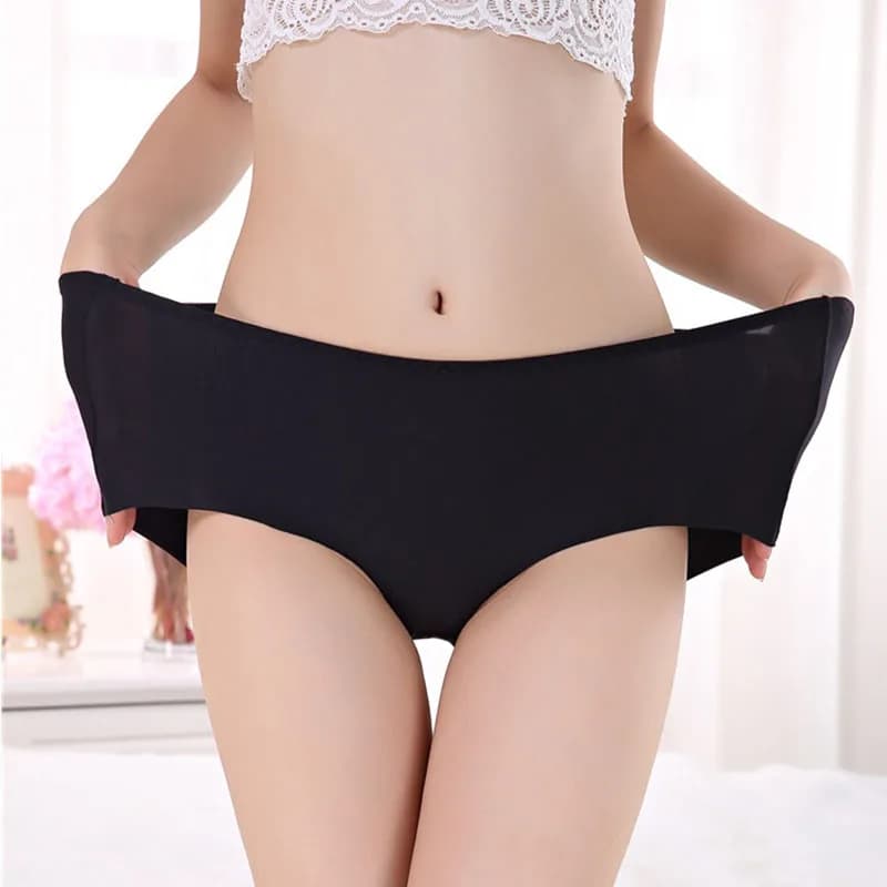 Slip femme extensible Boyshort grande taille XXXL taille haute sous-vêtements femme Sexy Ultra-mince