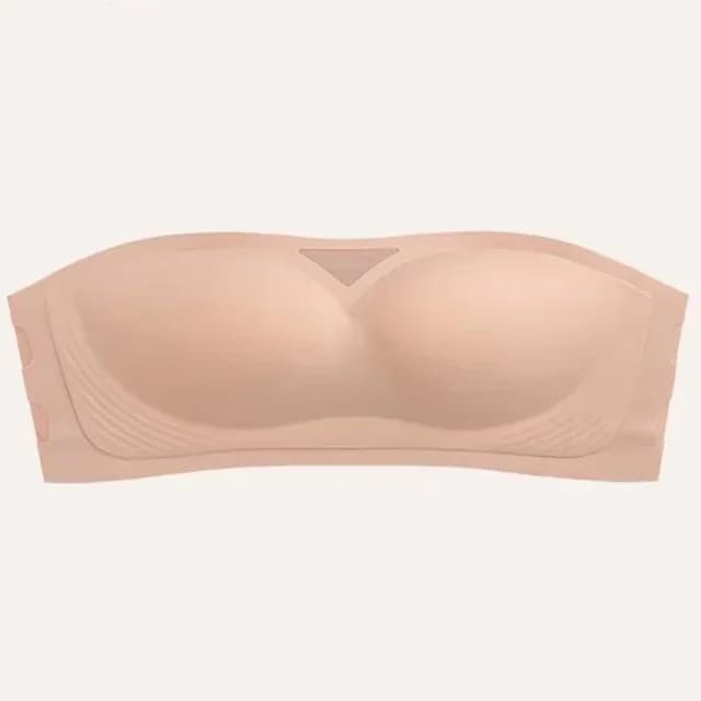 Femmes Sexy sans bretelles anti-dérapant soutien-gorge solide Invisible Push Up soutiens-gorge sans 