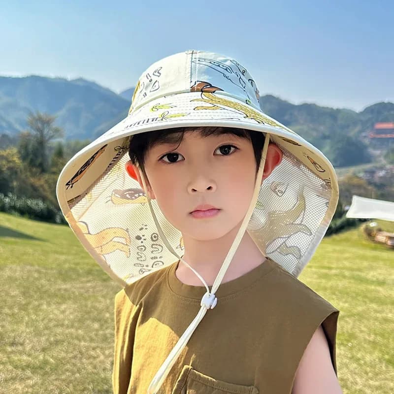 Filles garçons casquette enfant 3-12 ans chapeaux de soleil enfants seau casquettes en plein air pla