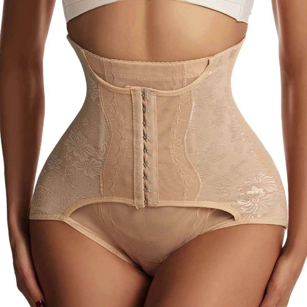 Culotte gainante taille haute pour femme, corset de compression abdominale, gaine amincissante, sous