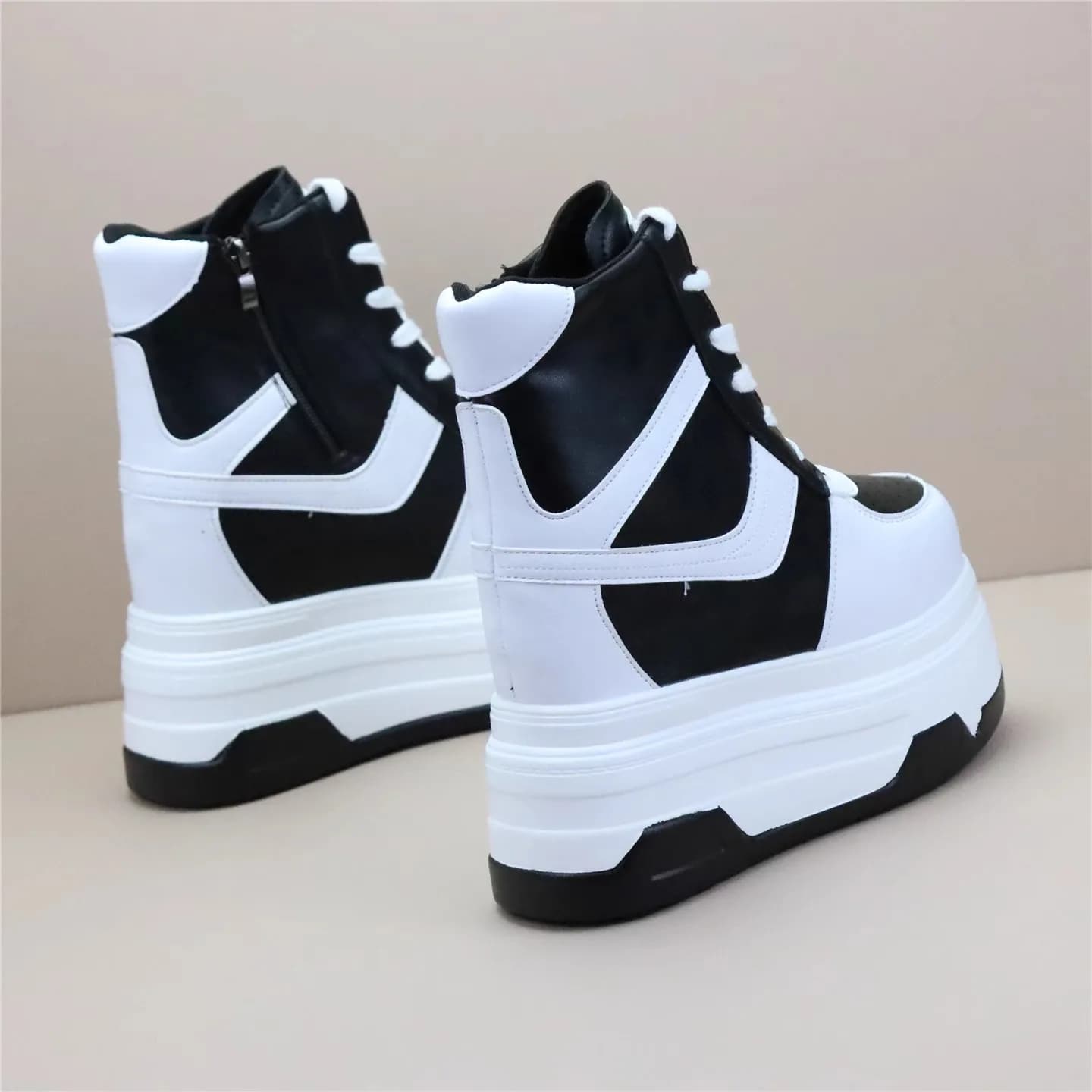Chaussures montantes à lacets de 17cm, petite augmentation et chaussures de loisirs fines de 13cm av