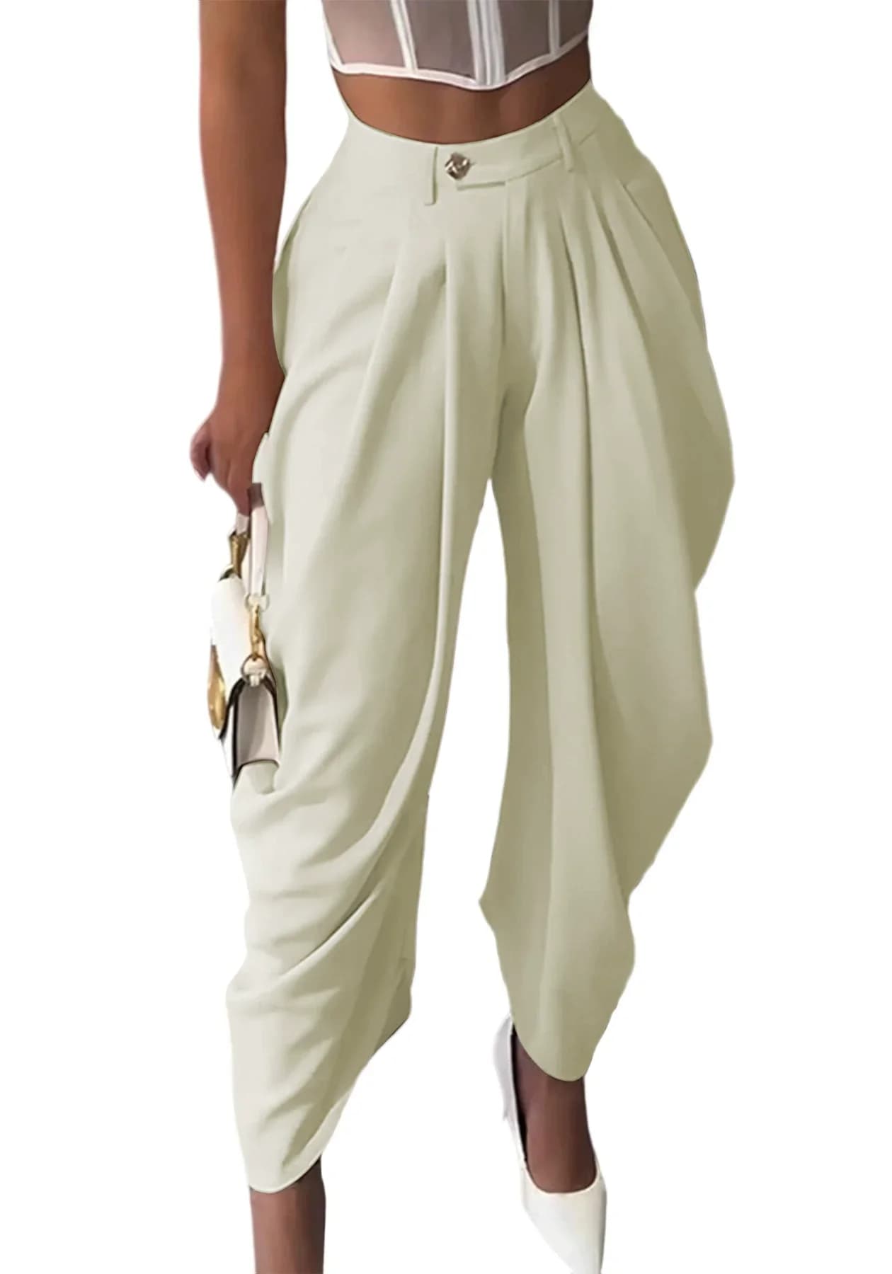 Femmes taille haute survêtement ample Long Harlen pantalon 2025 automne OL travail mode actif décont
