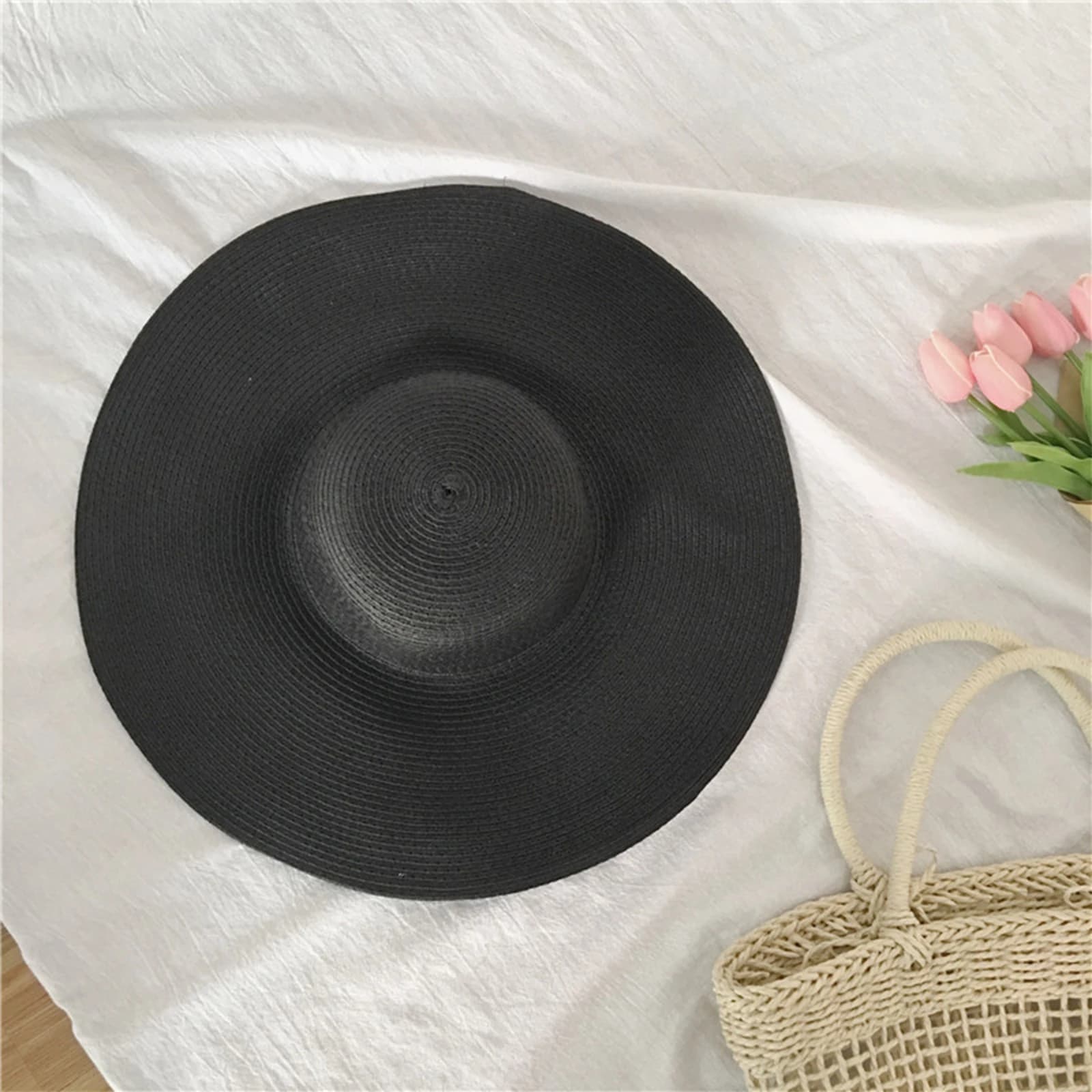 Chapeau de soleil pour femme à large bord, chapeau de plage pliable en paille, mode estivale, protec
