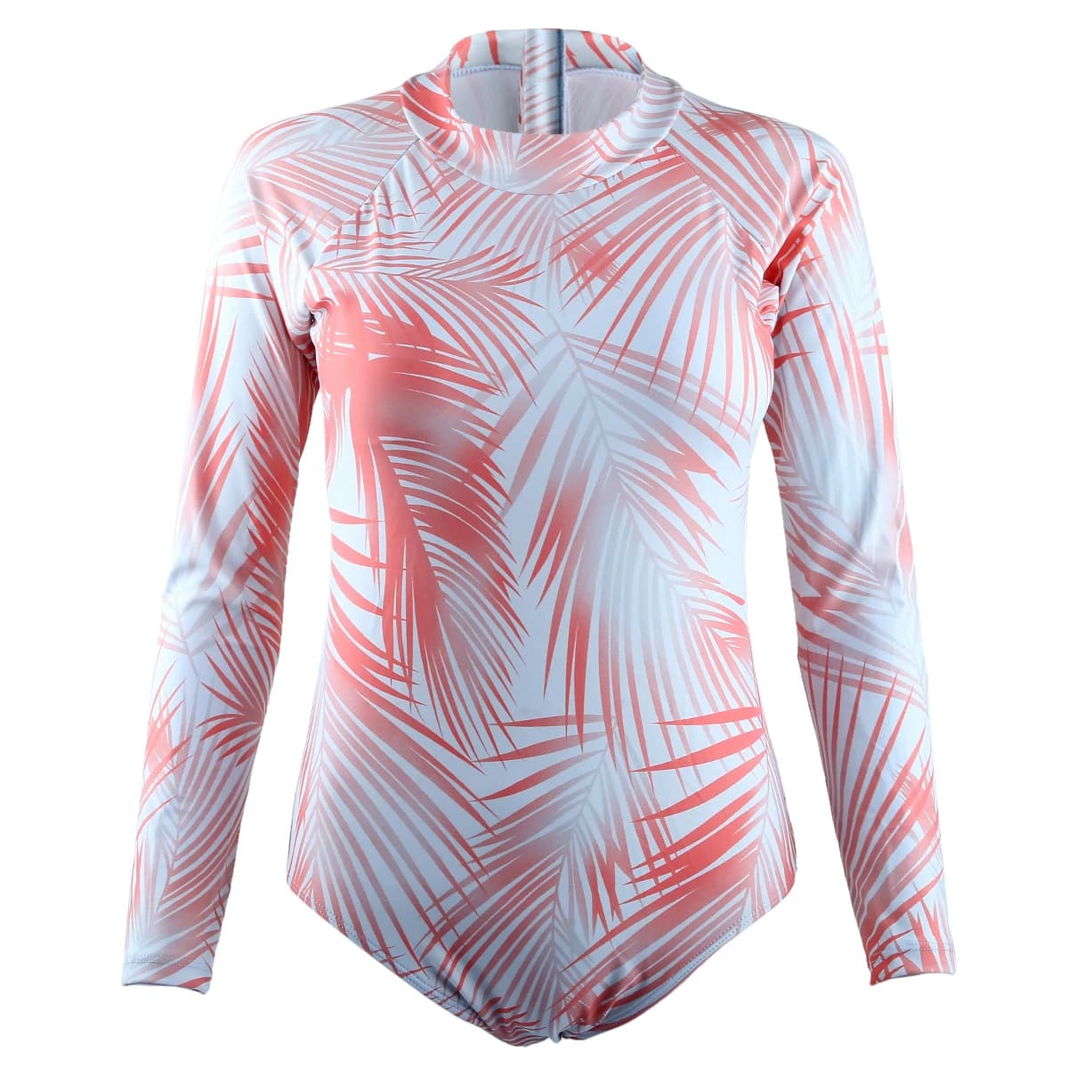Maillot de bain une pièce à manches longues pour femme, vêtement de surf, imprimé floral, protection
