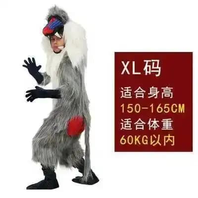 Costume de babouin africain pour adulte Hippo, déguisement mignon pour fête de famille, Halloween, f