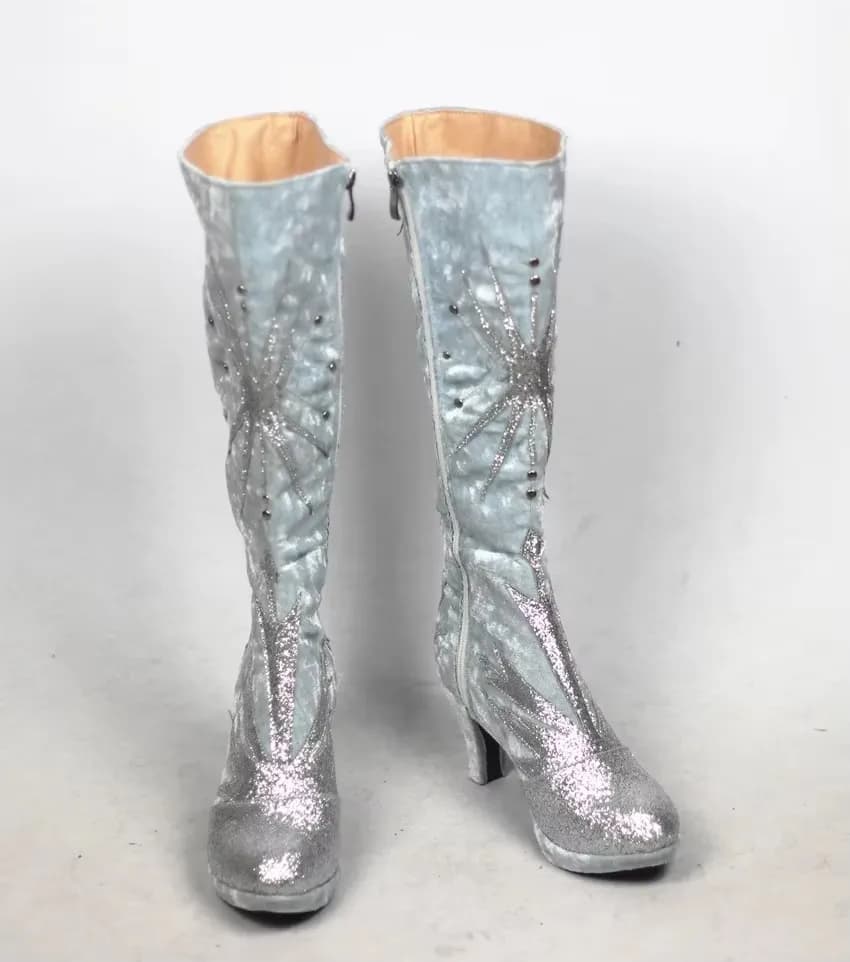 Chaussures de Cosplay pour femmes adultes, reine des neiges, Prince Anna Elsa, bottes, chaussures de