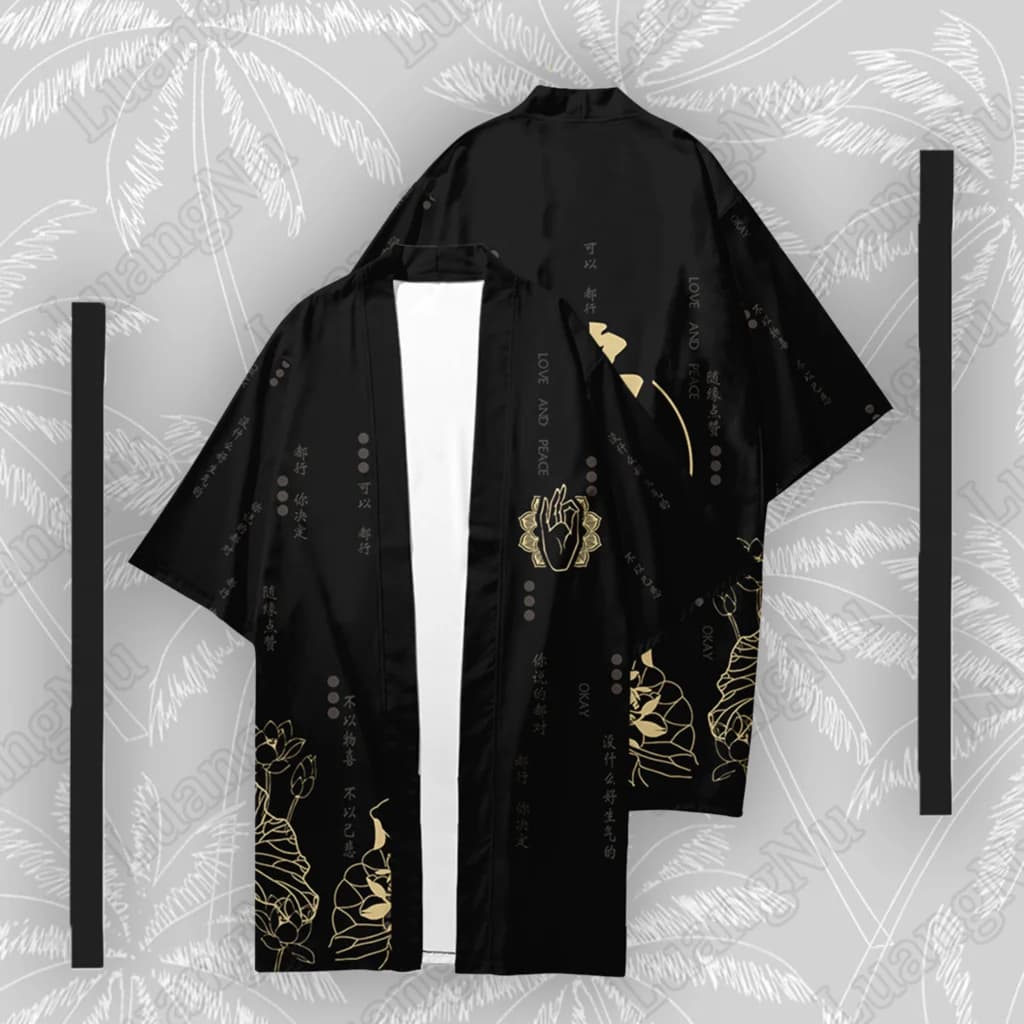 Kimono japonais Haori pour hommes et femmes, Cardigan de plage d'été, Costume de samouraï, à la mode