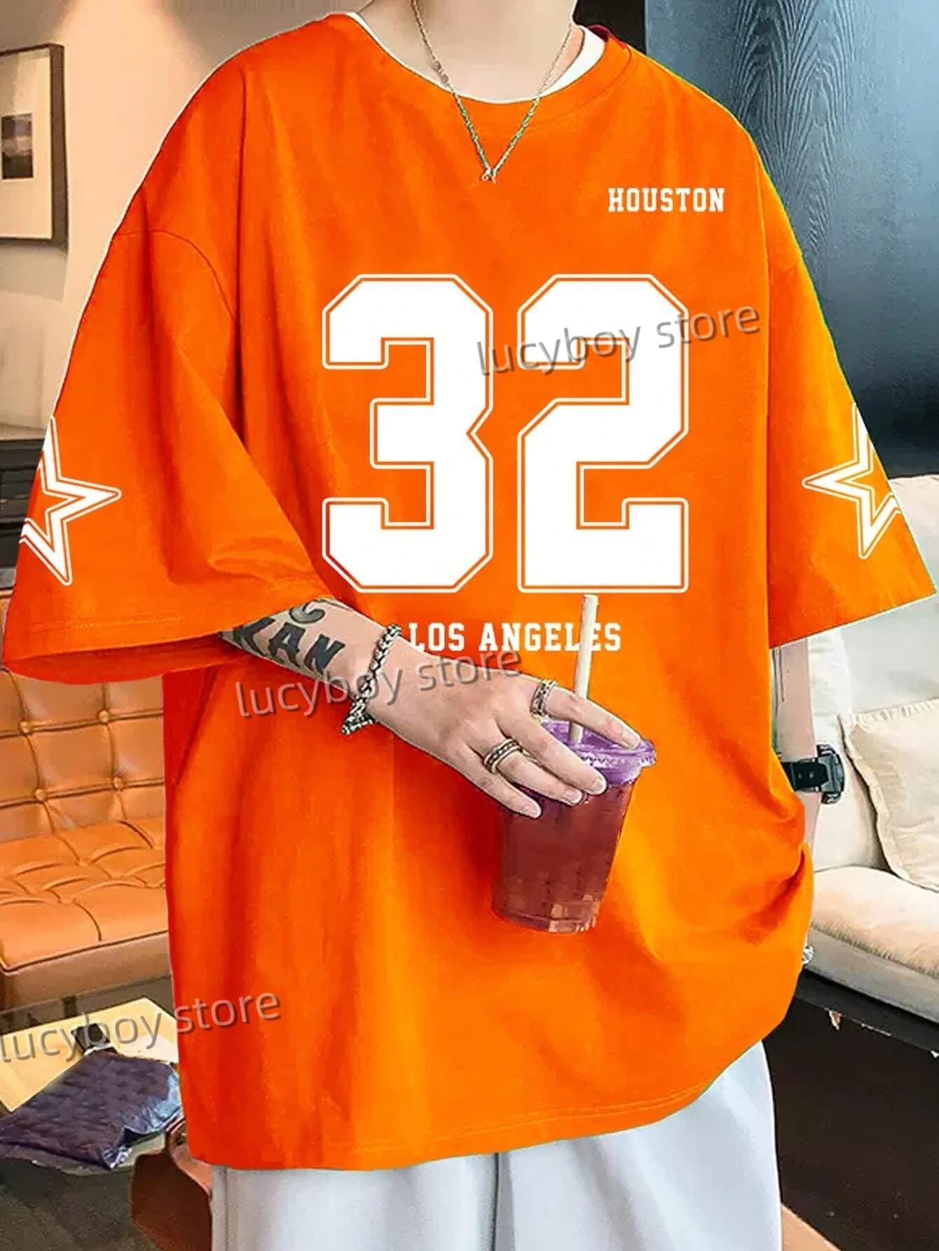 T-shirt à manches courtes imprimé Los Angeles pour hommes, maillots de baseball vintage, t-shirts su
