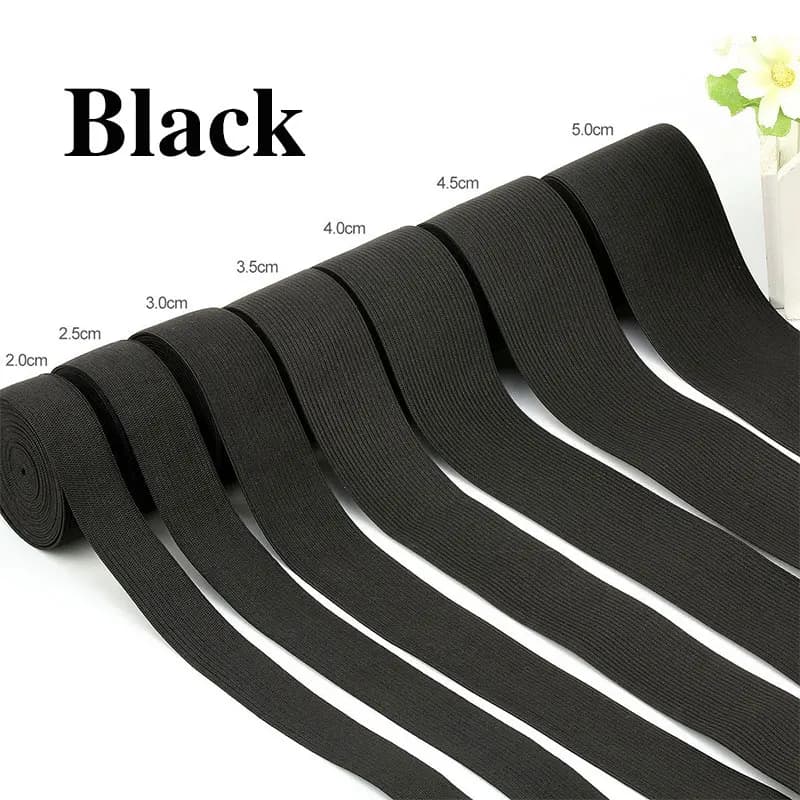 Bande élastique de couture de 5 mètres, bande élastique en tricot à haute élasticité pour vêtements,