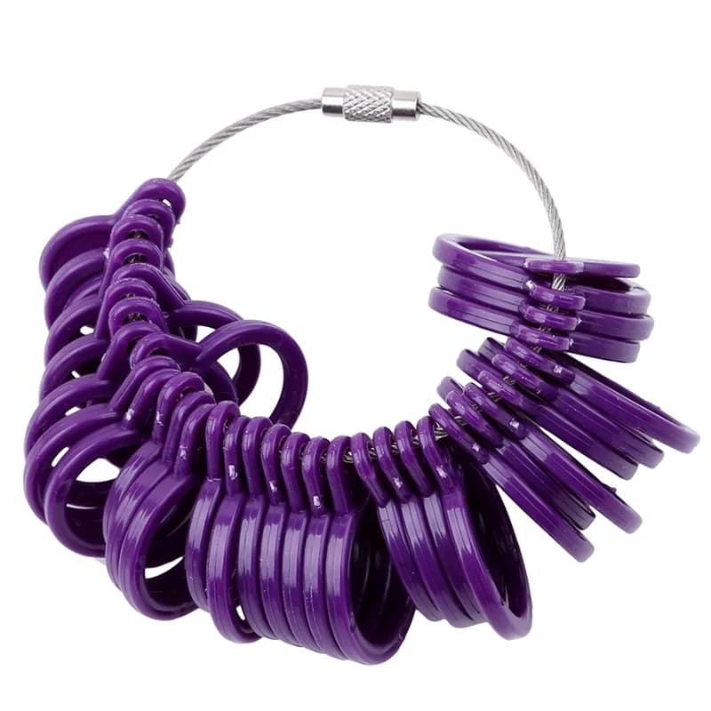 Outil de mesure de la taille des doigts des matiques en plastique, poignées de bijoux, taille de bag