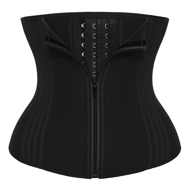 Colombiana Faja-Corset en acier côtelé pour femme, ceinture saillante avec fermeture éclair, ceintur