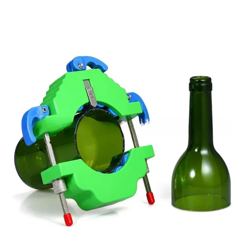 Coupe-bouteille en verre manuel, outil de bricolage fait à la main, bouteille de déchets, vin, bière