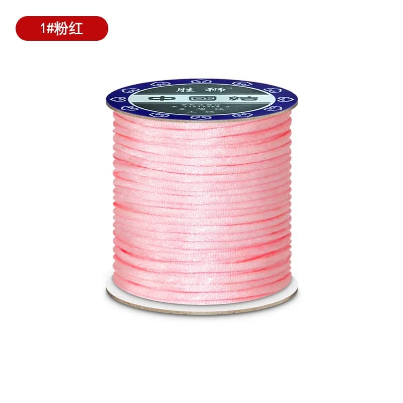 1.5mm 2mm artisanat Satin Rattail cordon chaîne en Nylon pour fil rouge noeud chinois tresse Macramé