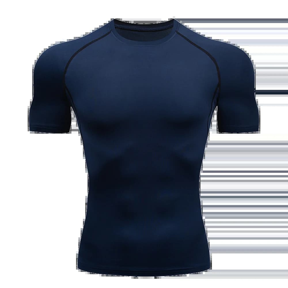 T-shirt à Manches Courtes pour Homme, Vêtement Compressé, vaccage Rapide, Respirant, pour Entraîneme