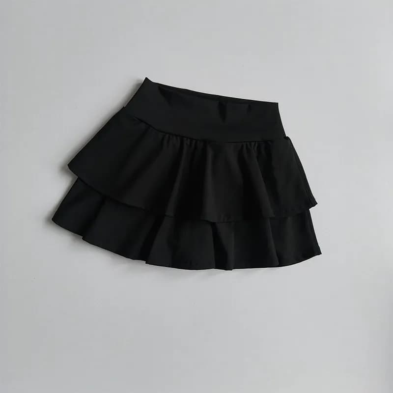 Jupe-culotte de sport pour femme, effet deux-en-un, séchage rapide, anti-exposition, pour gym, tenni