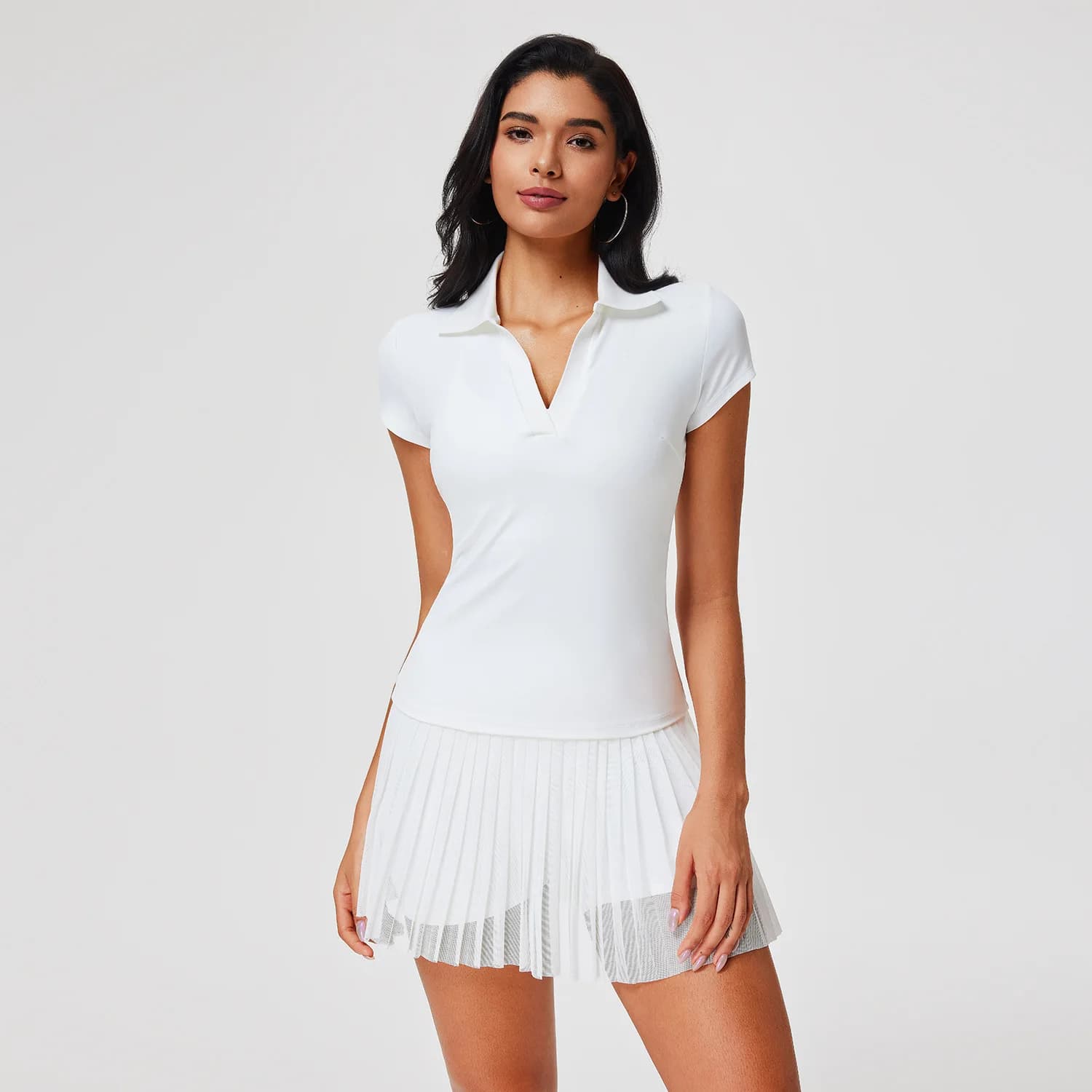 Grande taille S-XXXL femmes 2 pièces ensembles de vêtements de Tennis haut polo de gymnastique jupe 
