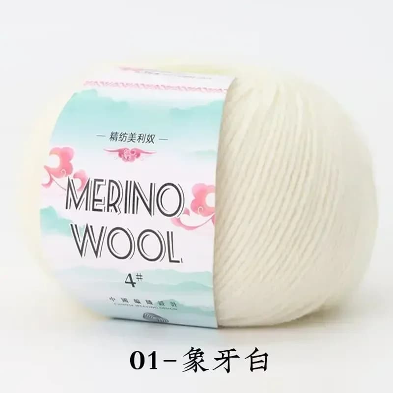 Boule de fil de laine mérinos 50g, laine grossière pour bricolage, Crochet, tricot à la main, écharp