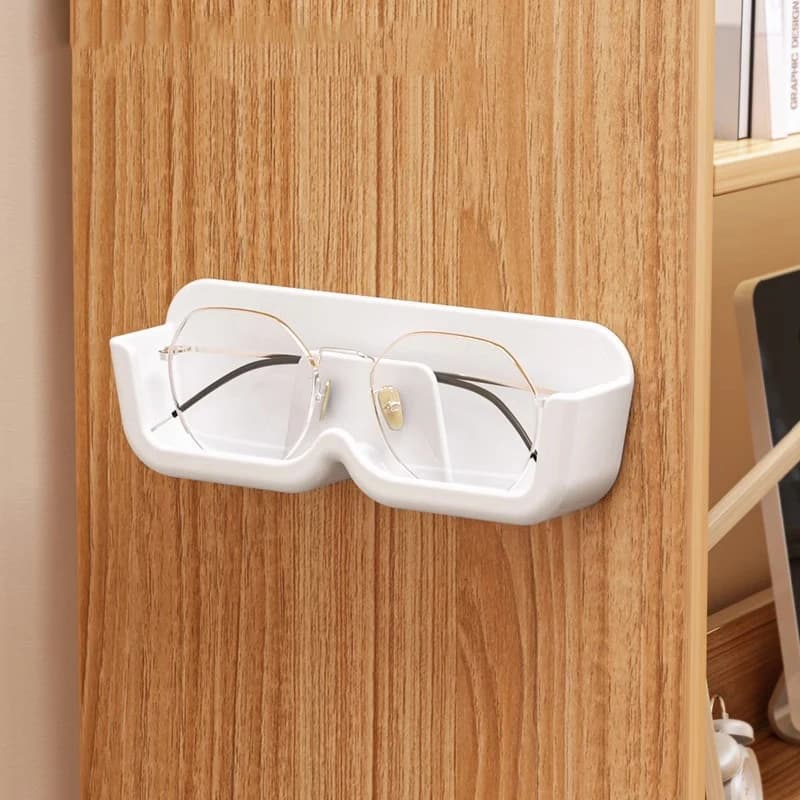 Boîte de rangement murale pour lunettes, 1/2/3 pièces, vitrine en verre auto-adhésive sans poinçon, 