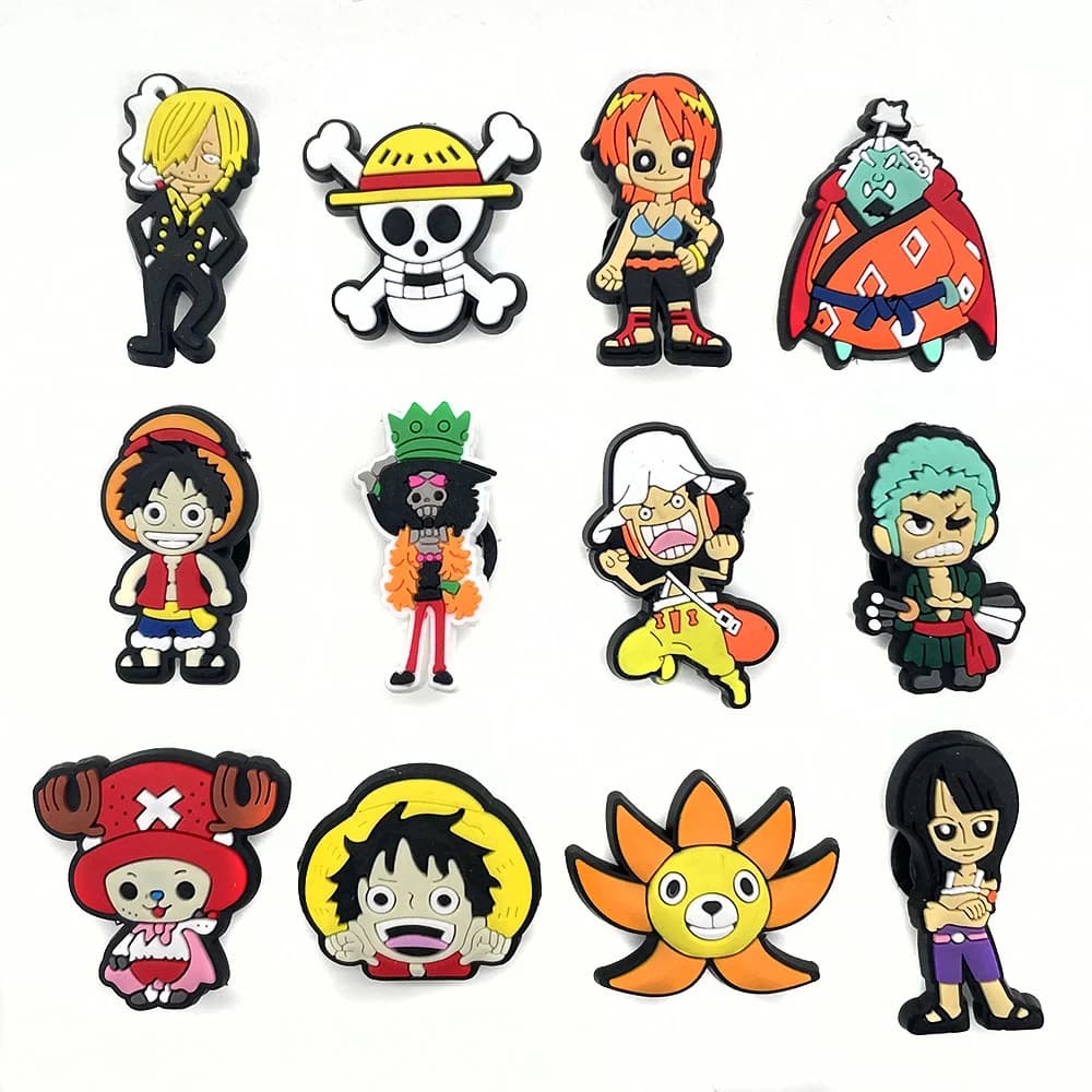 Breloques de chaussures en PVC, une pièce, accessoires de sandales, Anime fantaisie aventure, boucle