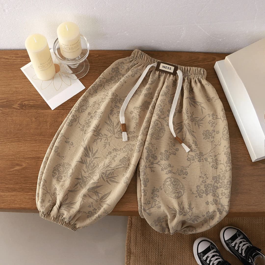 Pantalons d'été pour enfants de 1 à 8 ans, coupe ample coréenne pour garçons et filles, couleur unie