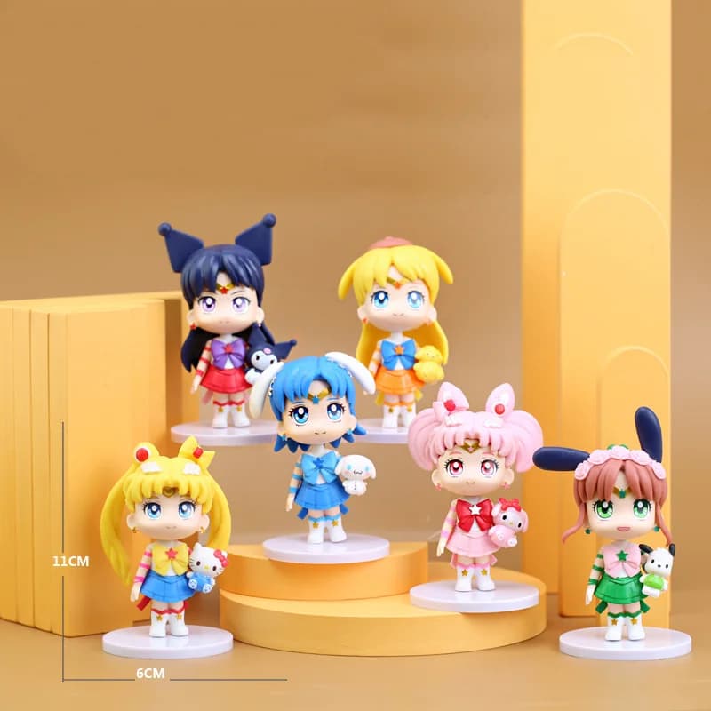 6 pièces Anime marin lune figurine modèle cadeaux Figurines à collectionner pour enfants 11 cm