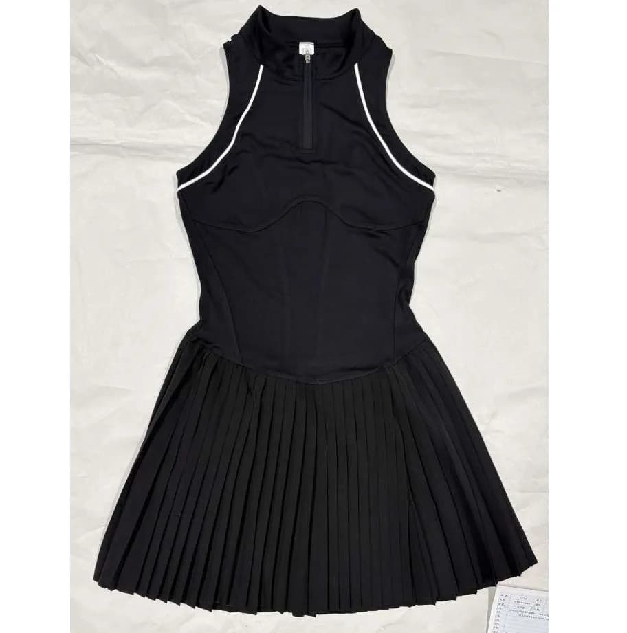 Robe de tennis grande taille S-3XL avec fermetures éclair, tenue de sport pour femmes, vêtements de 