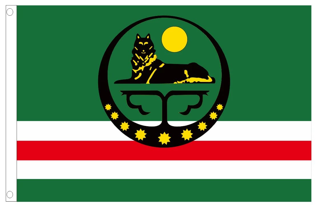Drapeau de la république tchétchène personnalisé, drapeau de la république de la cecne, taille 3 pie