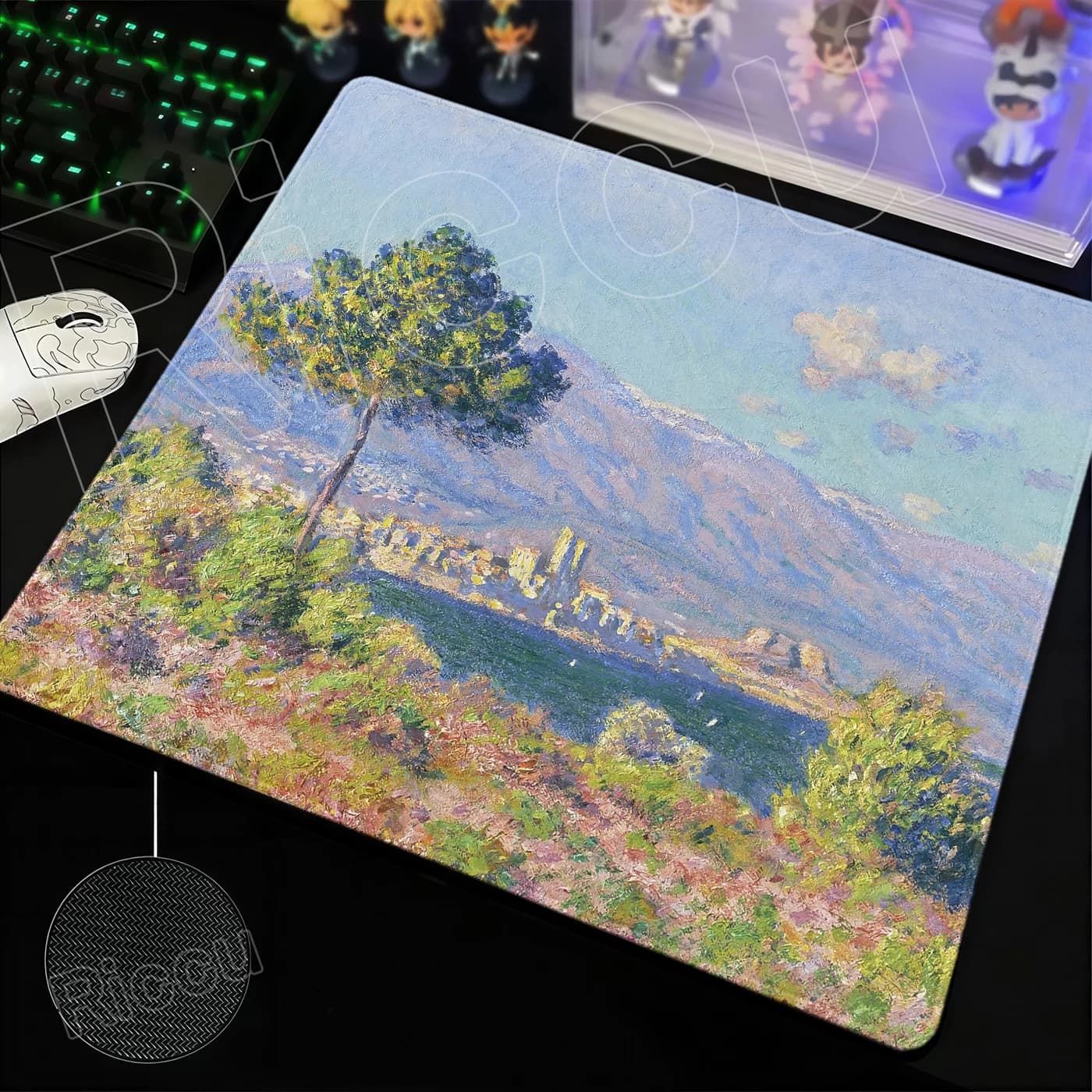 Petit tapis de souris Claude Monet Art, tapis de souris peinture à l'huile, tapis de bureau pour PC 