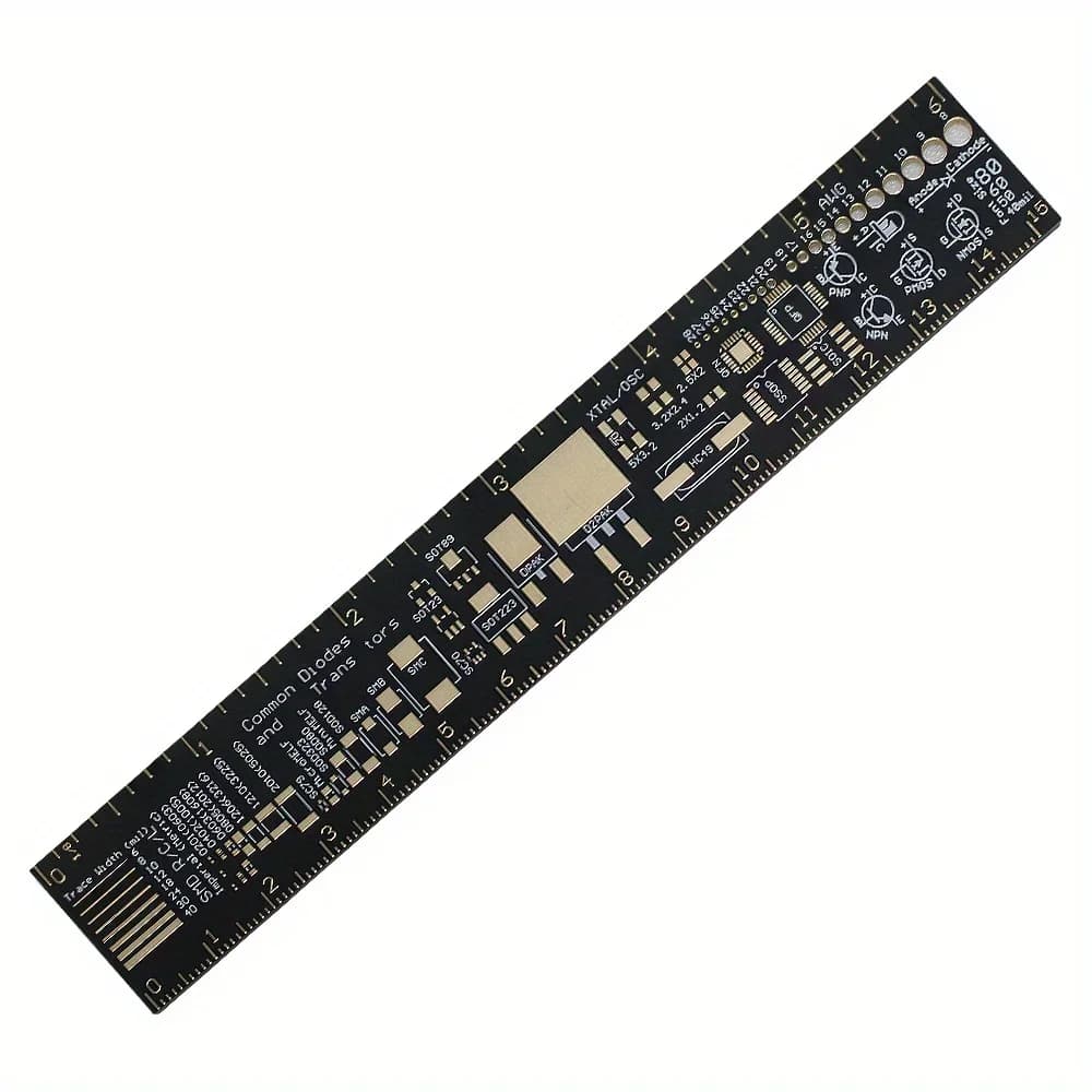 Jeu de règles PCB 3 tailles, outil de mesure multifonctionnel 15cm/20cm/25cm pour composants SMD, pu
