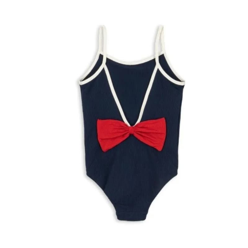 Maillots de bain pour filles, maillot de bain une pièce avec nœud rouge au dos, ensemble de bikini m