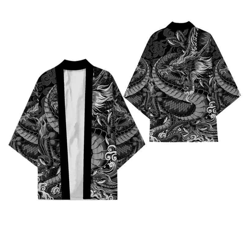 Cardigan Kimono japonais surdimensionné 3XL 4XL 5XL, Costume de Cosplay de samouraï traditionnel pou