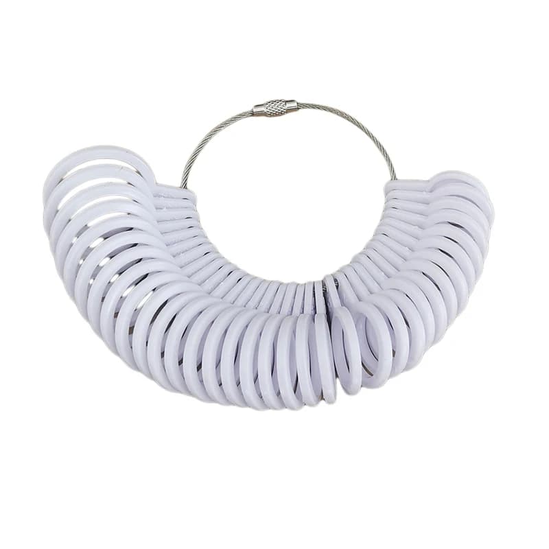Outil de mesure de la taille des doigts des matiques en plastique, poignées de bijoux, taille de bag