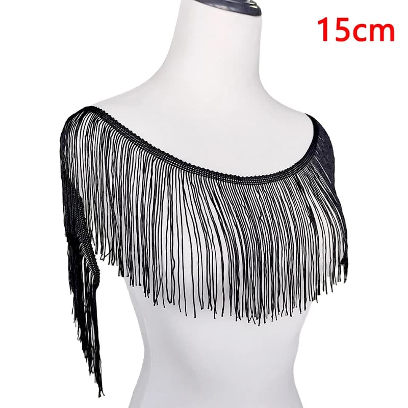 Bordure en dentelle élastique à franges de 1 à 3Yards, pour la couture de Lingerie, large 15cm, vête
