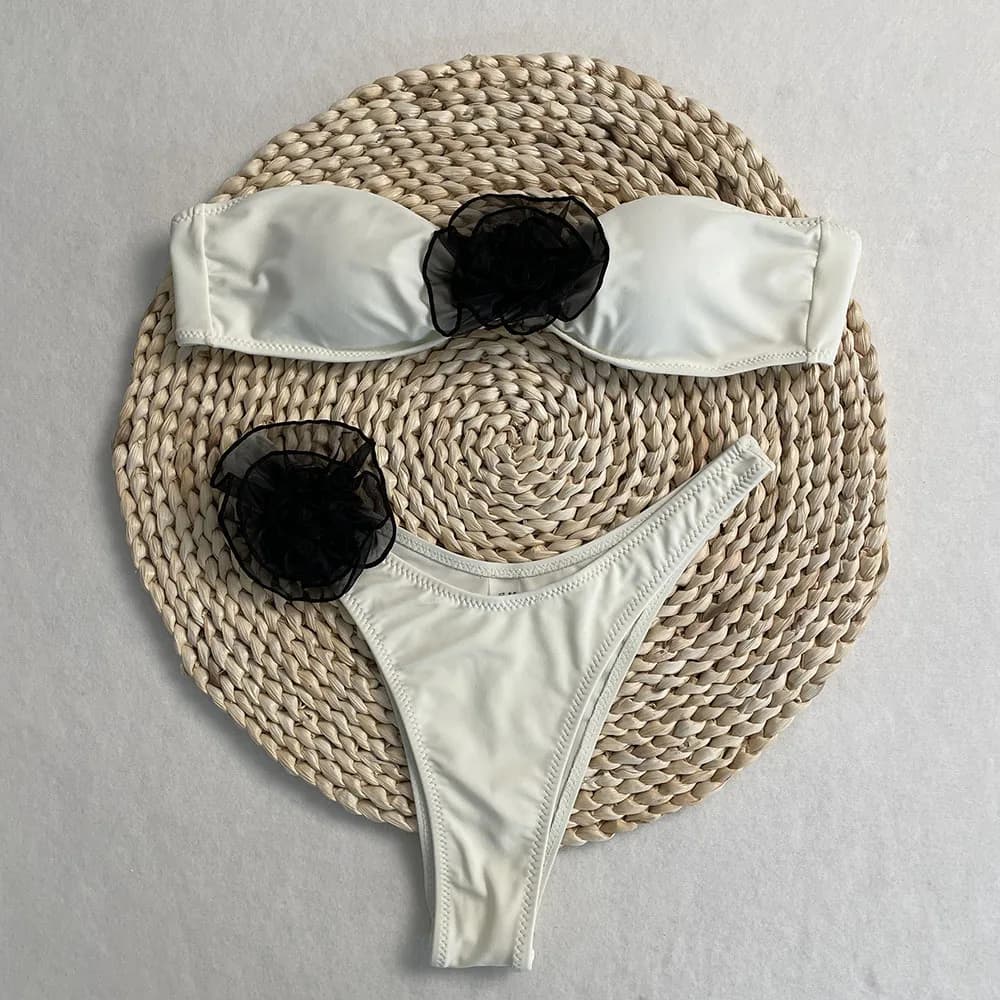 DEBAIOR Bikini Sexy ensemble de Bikini à fleurs taille haute femmes maillot de bain 2025 maillot de 